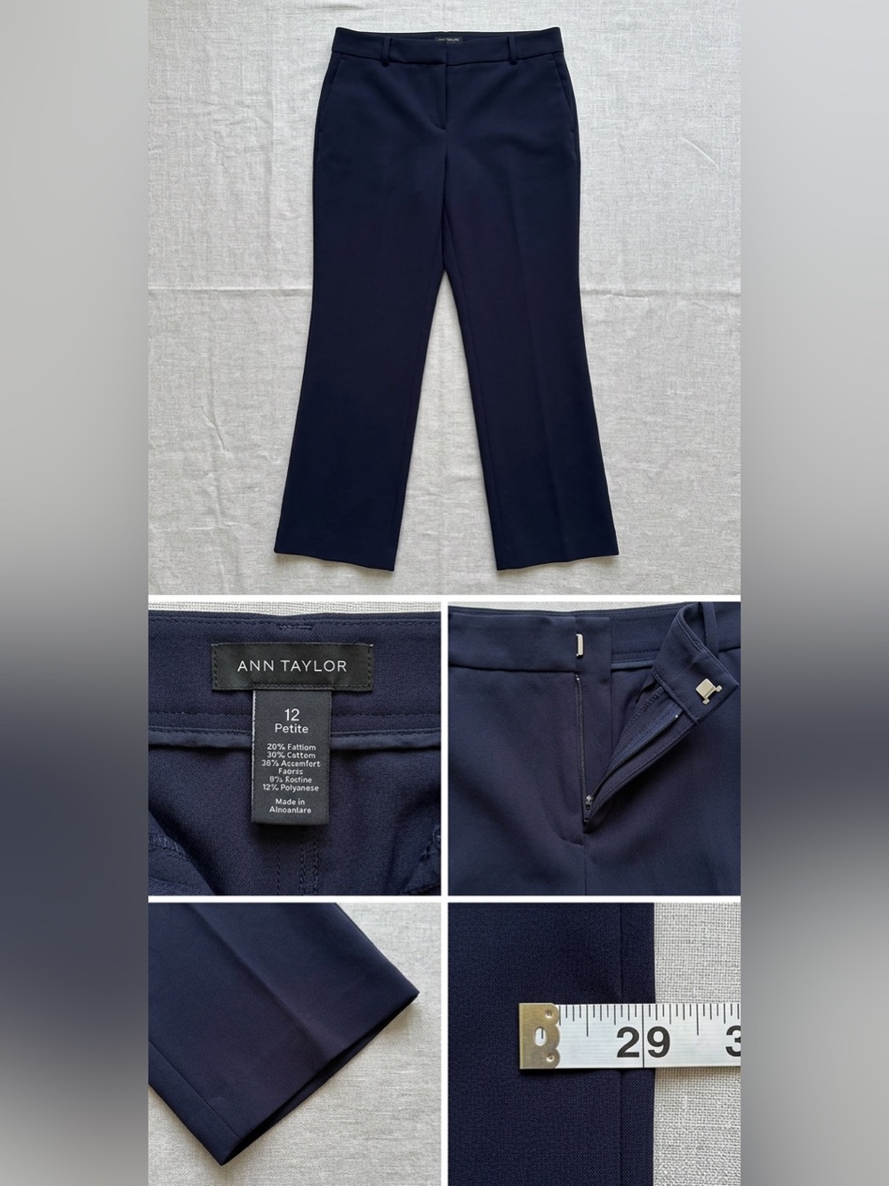 Ann Taylor Pants. Navy Blue. 12 Petite. NWOT.